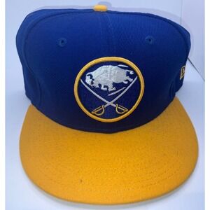 New Era Buffalo Sabres Vintage Hockey Snapback Hat Blue Yellow NHL Cap OSFM